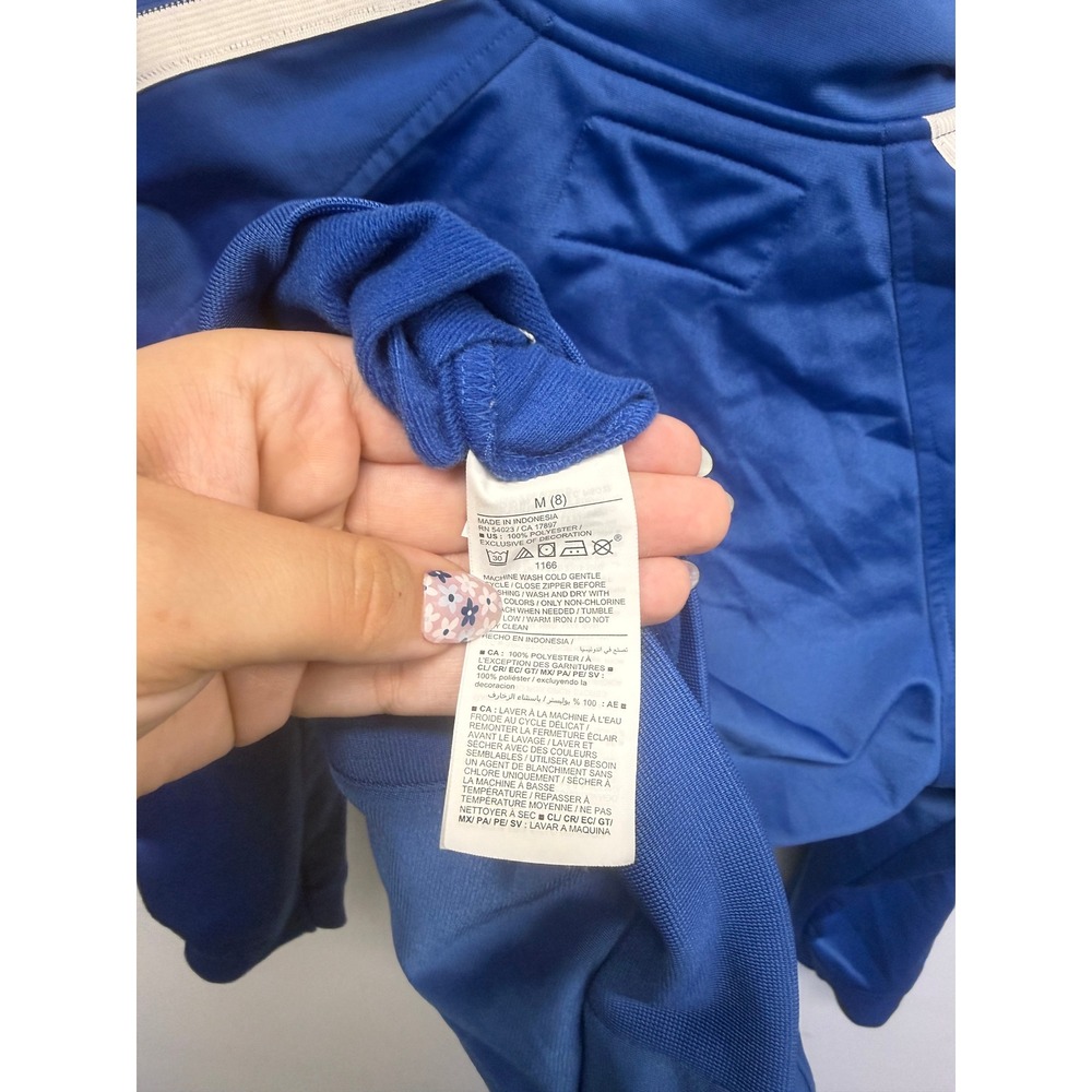 Old Navy Reissue 94 Track Jacket Kids Medium 8 Blue White Stripe S/585787-01 - Picture 5 of 6